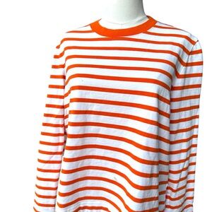 COS Orange and White Striped Shirt Size L – Minor Stains Final Sale